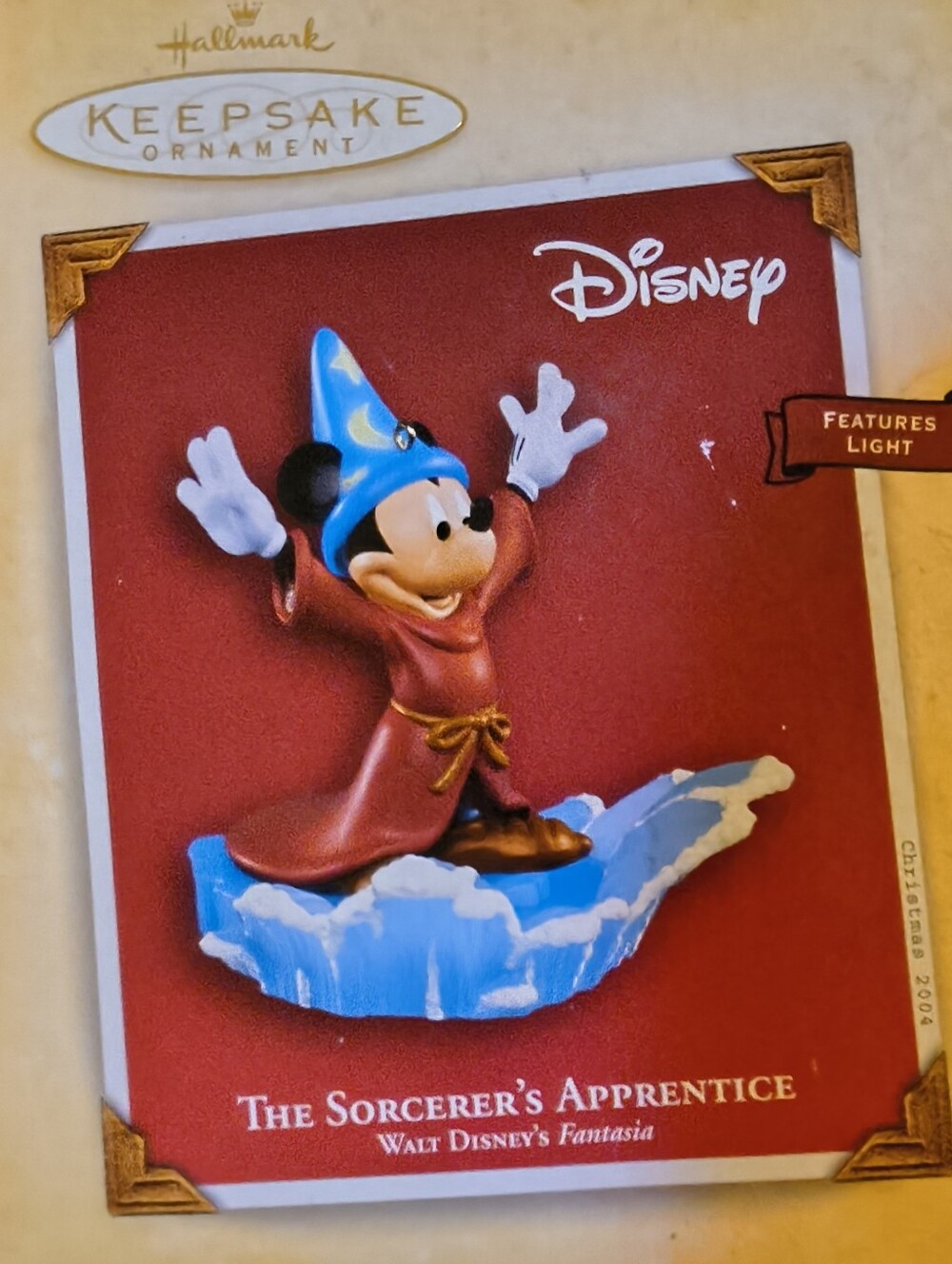 Hallmark Disney Sorcerer’s Apprentice Mickey Ornament - Red & Blue